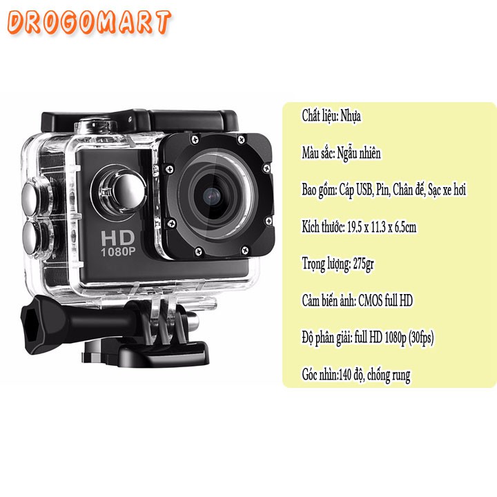 ( FREESHIP 99K ) Camera hành trình HD 1080 Sport Cam A9 Hỗ trợ phượt thủ mọi chuyến đi Bảo Hành Chính Hãng 6 tháng | WebRaoVat - webraovat.net.vn