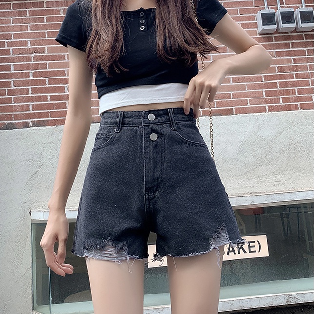 Quần Ngắn Jean Nữ Rách Kiểu Cá Tính