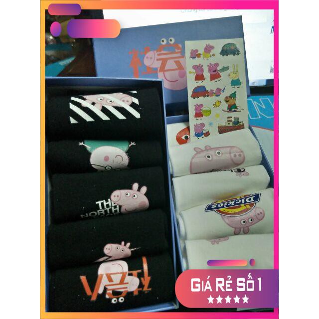 [ SIÊU KHUYẾN MẠI ] Hộp 5 đôi tất pegpa siêu đẹp đáng yêu.