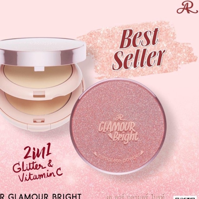 Phấn nén Aron Glamor Bright 2 tầng (phấn phủ, phấn nhũ) hàng thái lan siêu đẹp