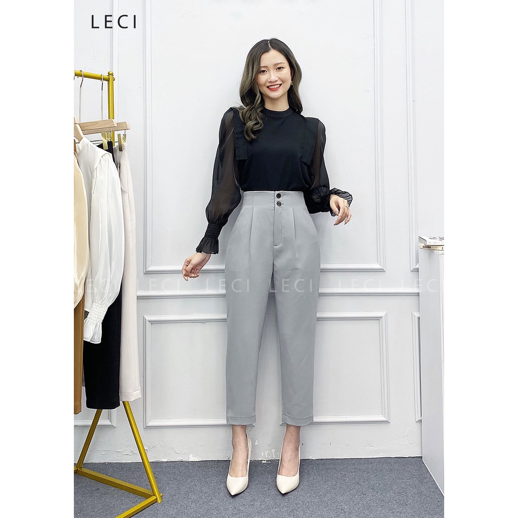 Quần Baggy Công Sở Cạp Cao 2 Cúc FL016