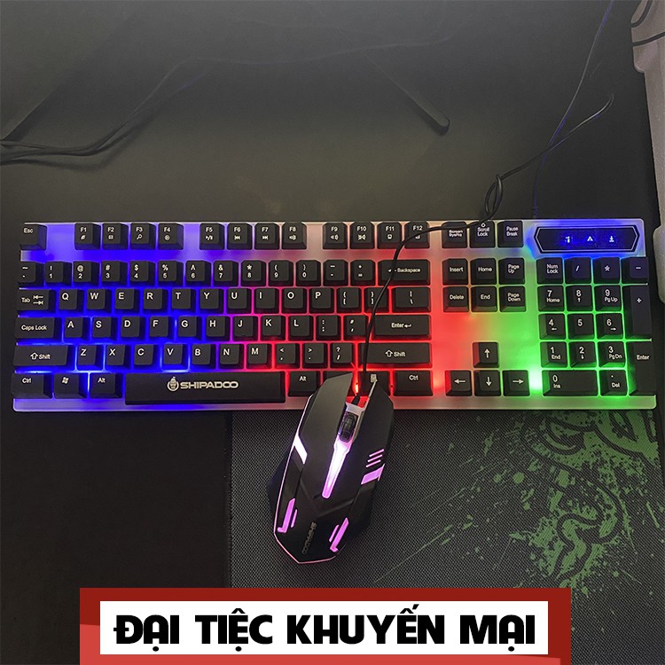 Bàn phím máy tính laptop giả cơ gaming Led giá rẻ cute LUVIBA BP01 | BigBuy360 - bigbuy360.vn