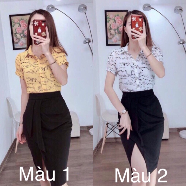 Áo sơ mi cộc tay nữ