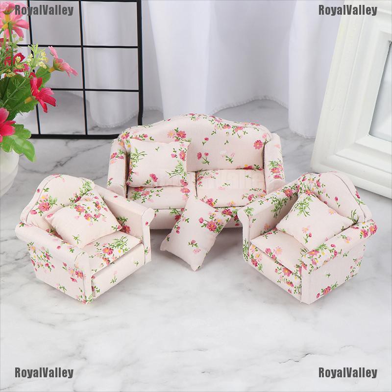 Set 3 Đệm Lót Ghế Sofa Tỉ Lệ 1: 12 Trang Trí Nhà Búp Bê