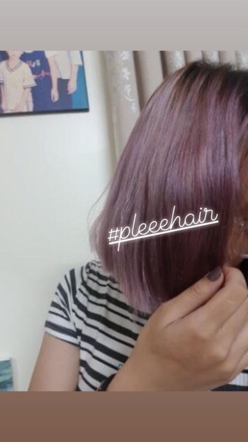 THUỐC NHUỘM TÓC MÀU TÍM KHÓI BASE HỒNG (PHẢI TẨY)+oxy trợ dưỡng và găng tay | BigBuy360 - bigbuy360.vn