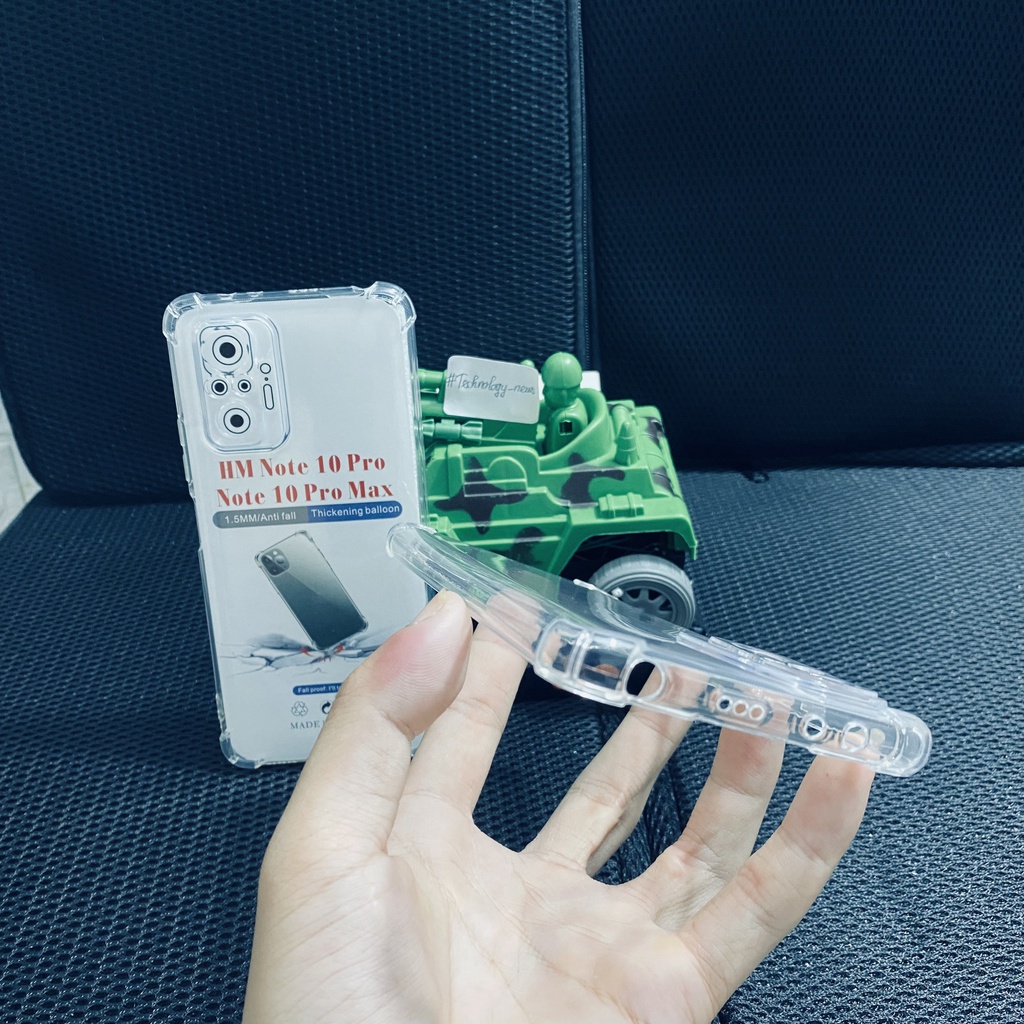 Ốp lưng chống sốc Xiaomi Redmi Note 10 Pro trong suốt cao cấp bo 4 góc chống va đập