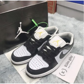 Giày Jordan Đen Trắng, Giày JD1 Thấp Cổ Panda Full Size