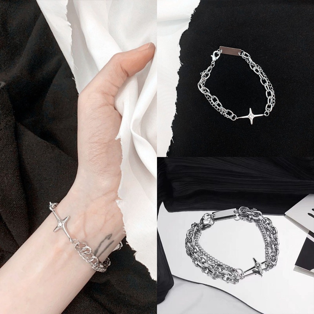 Vòng Tay Hình Ngôi Sao Phong Cách Hip Hop Thời Trang