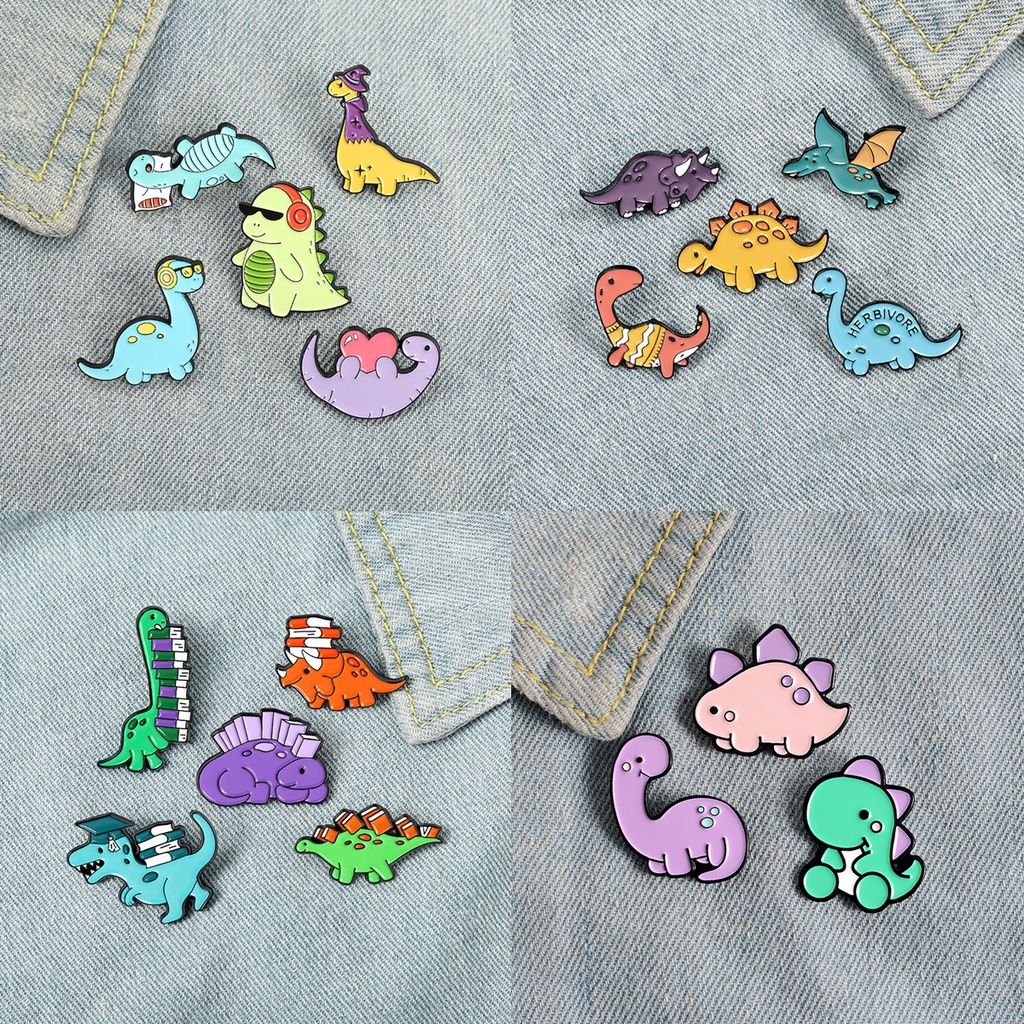 Ghim Cài Áo Hình Khủng Long Dễ Thương