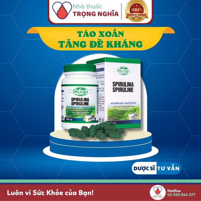 SPIRULINA ORGANIKA- HỖ TRỢ TĂNG  CƯỜNG SỨC ĐỀ KHÁNG