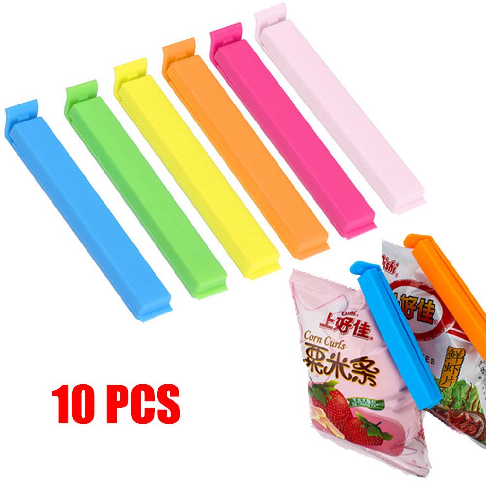 Set 10 Kẹp Miệng Túi Thực Phẩm Tiện Dụng Màu Sắc Ngẫu Nhiên
