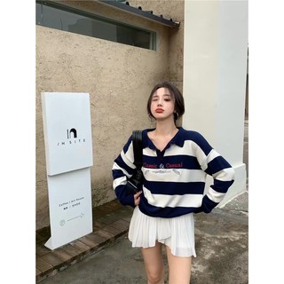 Áo len Kẻ ngang hàng Quảng Châu