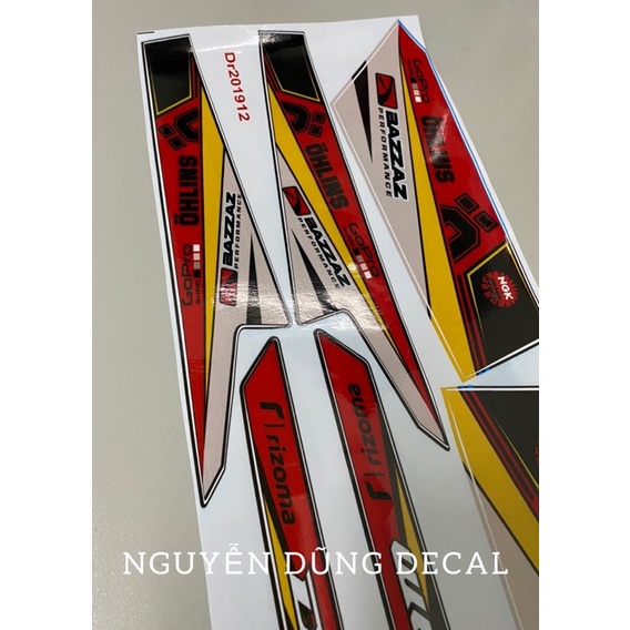 Tem chế nguyên bộ OhLins cho xe Dream_ Nguyễn Dũng Decal