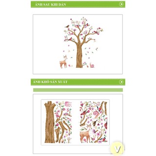 Decal dán tường Cây mùa xuân