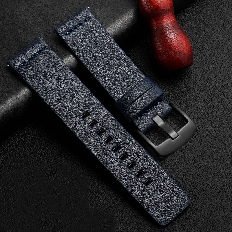 Dây Đeo Bằng Da 20mm 22mm 18 24mm Tháo Gỡ Nhanh Cho Đồng Hồ Thông Minh Samsung Galaxy Watch 3 Active2 40 44mm Huawei Watch Gt 2