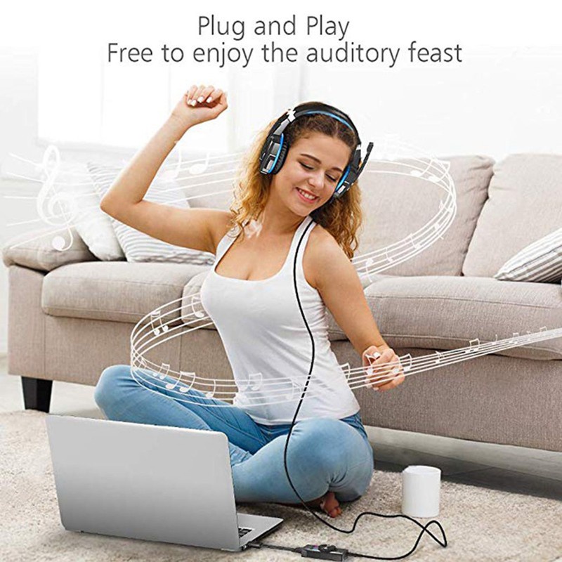 7.1CH USB External Sound Card with Adjustable Volume USB Sound Card