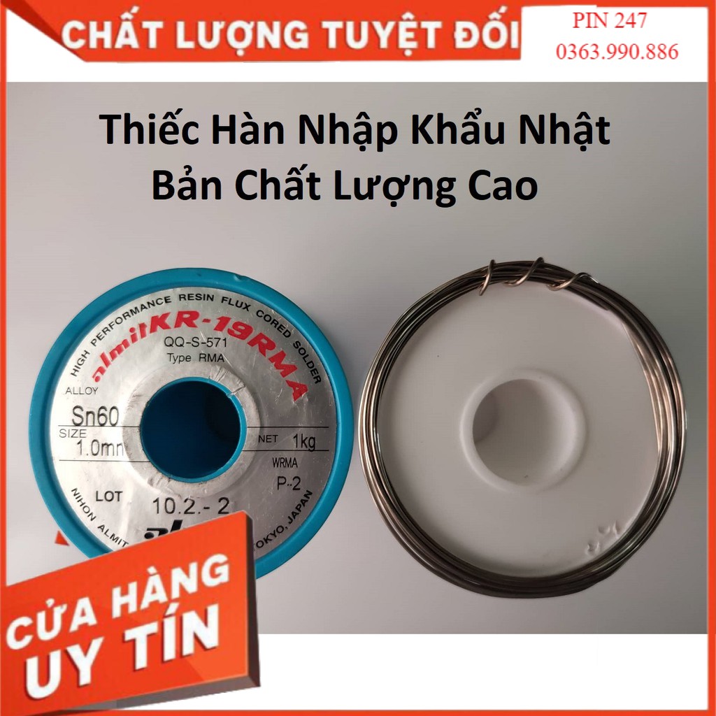 Thiếc Hàn không chì Solder Sn60 Nhật Bản [ loại 1, 1 mét ]