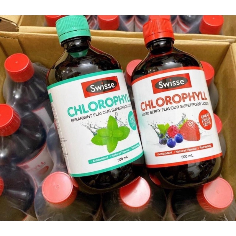 Chai 500ml nước uống diệp lục Swisse Úc