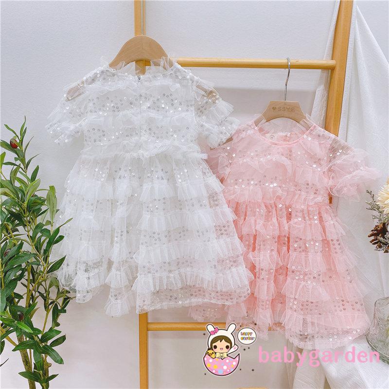 Đầm Công Chúa Đính Sequin Lấp Lánh Cho Bé Gái