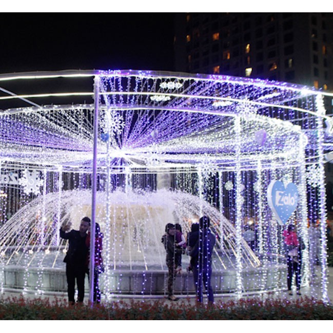 Bộ 5 dây đèn led chớp trang trí Noel ánh sáng trắng