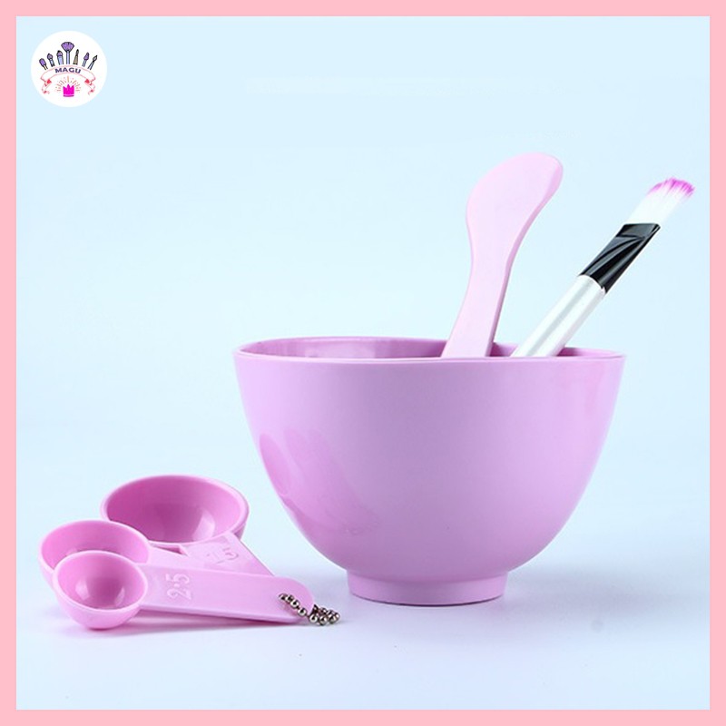 Bộ bát trộn mặt nạ bằng silicone dẻo chống vỡ, chống móp - Bộ bát trộn 6 chi tiết mã F3800
