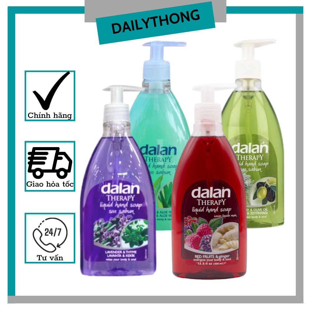 Xà bông rửa tay diệt khuẩn Dalan Therapy Liquid Hand Soap (400ml)