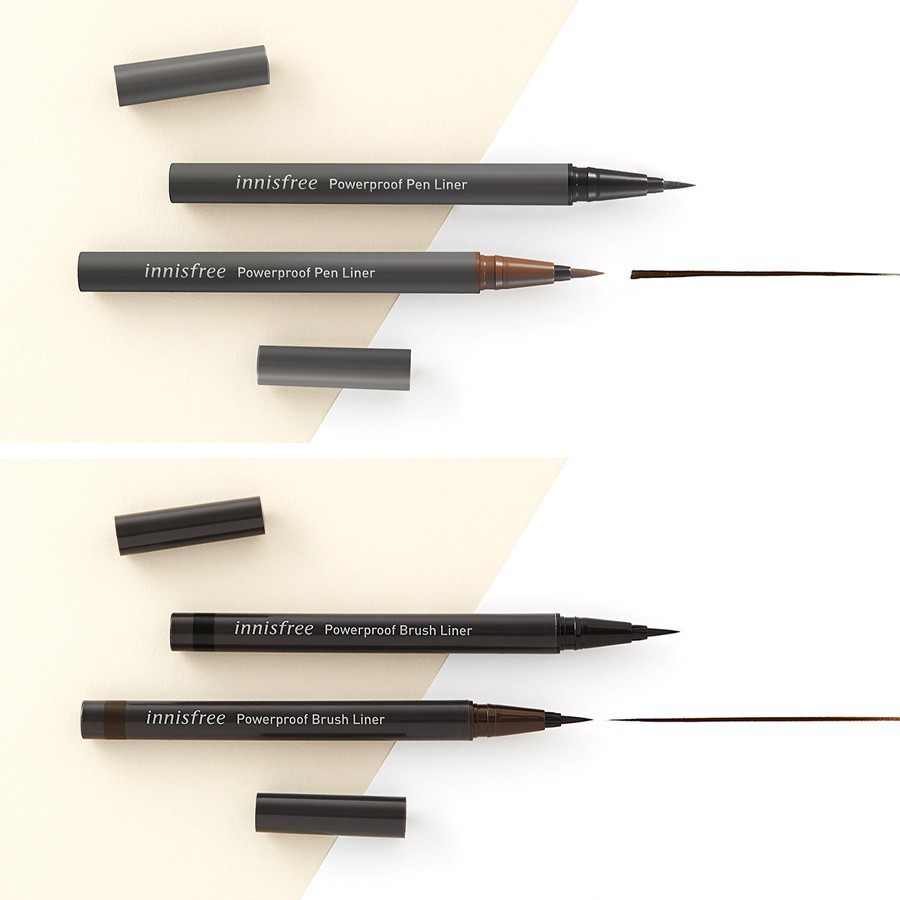 INNISFREE POWERPROOF PEN LINER - Bút kẻ mắt chống nước đầu cọ dày | BigBuy360 - bigbuy360.vn