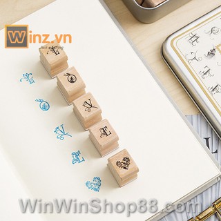 Bộ con dấu Alphabet (hộp thiếc) - Muasamhot1208
