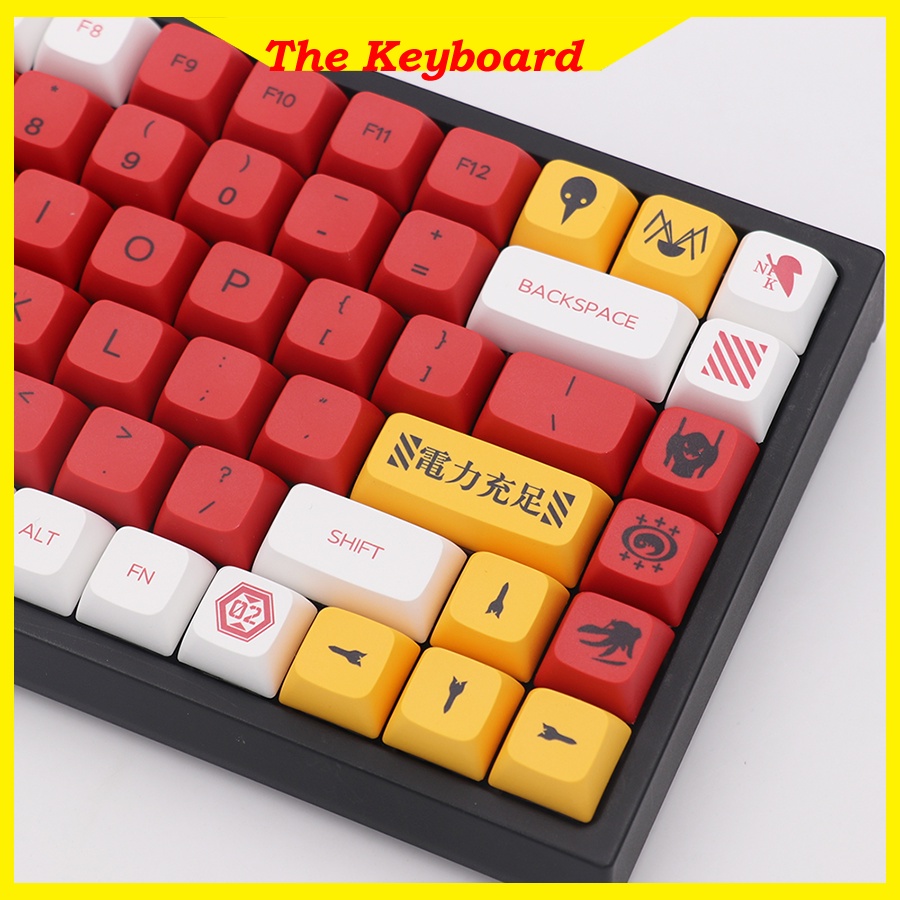 Keycap EVA 02. Keycap Evangelion Asuka XDA profile nhựa PBT. Nút bàn phím nhựa pbt giá rẻ.