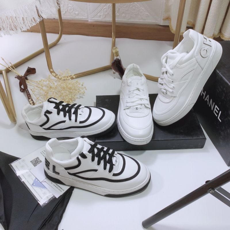 B(ẢNH THẬT) Giày Thể Thao Trắng Da Mềm Êm Fullbox Bill Túi Cao Cấp