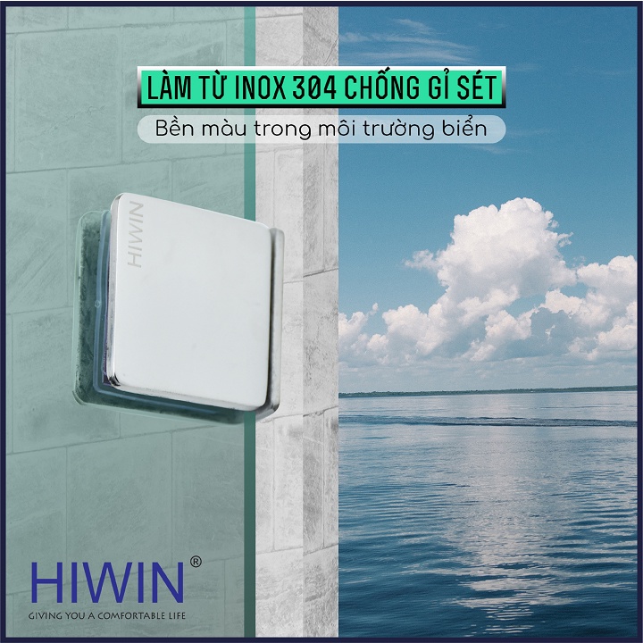 Kẹp chân kính 0 độ cabin tắm chất liệu inox 304 mặt gương HIWIN FC-085
