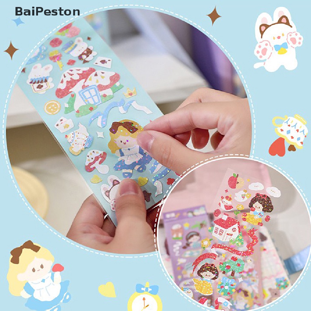 1 Tấm Hình Dán Trang Trí Nhật Ký Album Ảnh Lấp Lánh ♨Nóng Bỏng