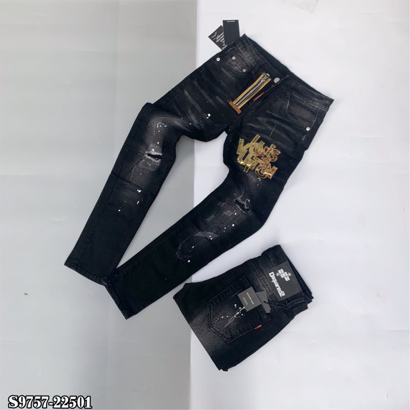 Quần Jean nam thêu kim sa