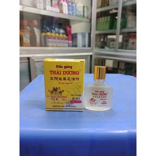 Dầu gừng thái dương chai 6ml tiện lợi khi sử dụng ( hàng chính hãng công ty sao thái dương)