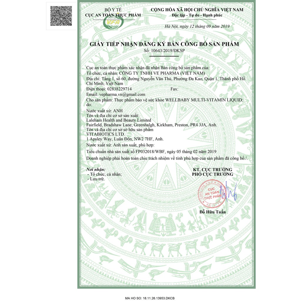 [Date 10.2023] Vitamin tổng hợp giúp ăn ngon, tăng đề kháng cho bé Well Baby