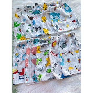 Quần cotton giấy cộc cho bé
