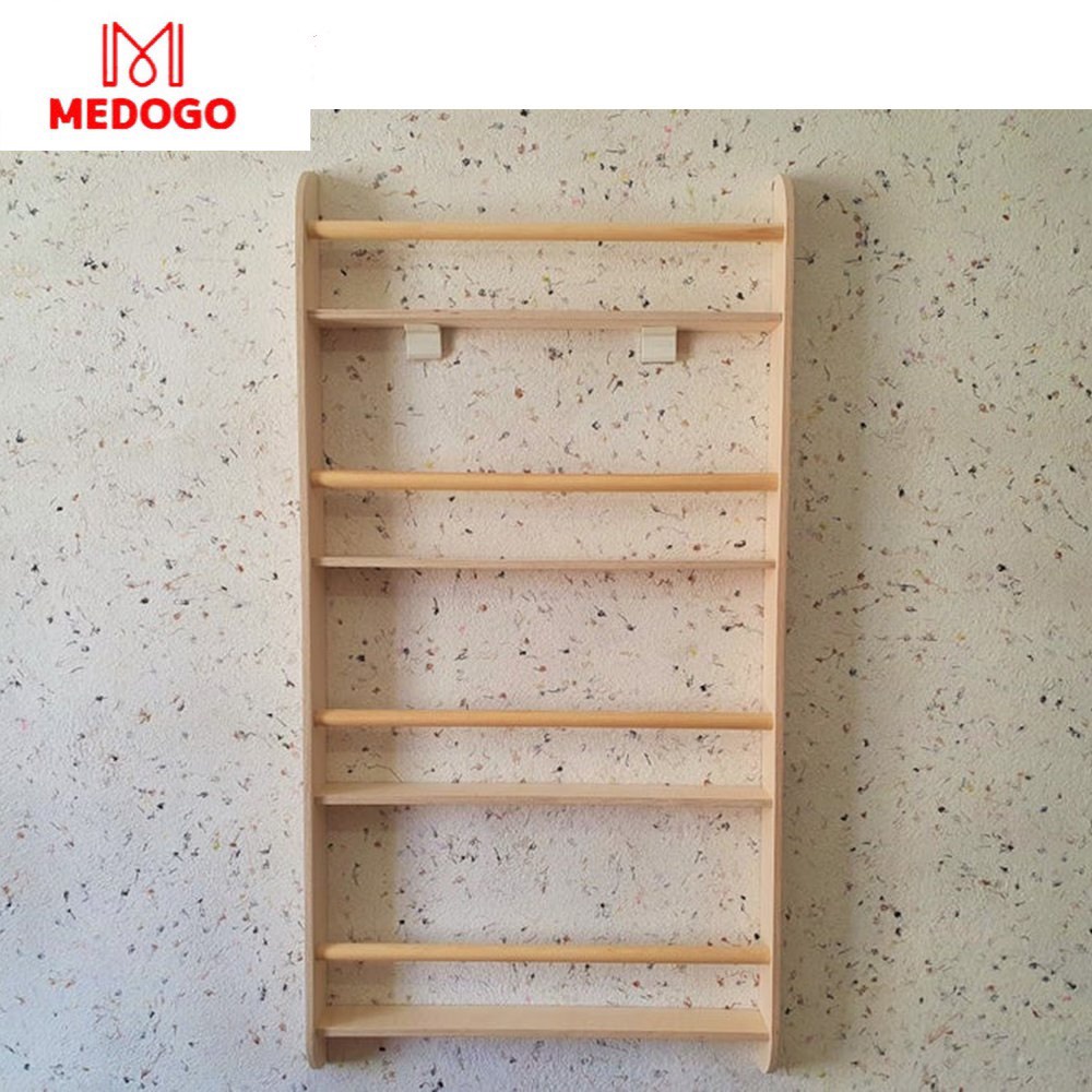 Giá sách MEDOGO treo tường 4 tầng gỗ thông nhập khẩu cao cấp, bền đẹp trang trí phòng cho bé