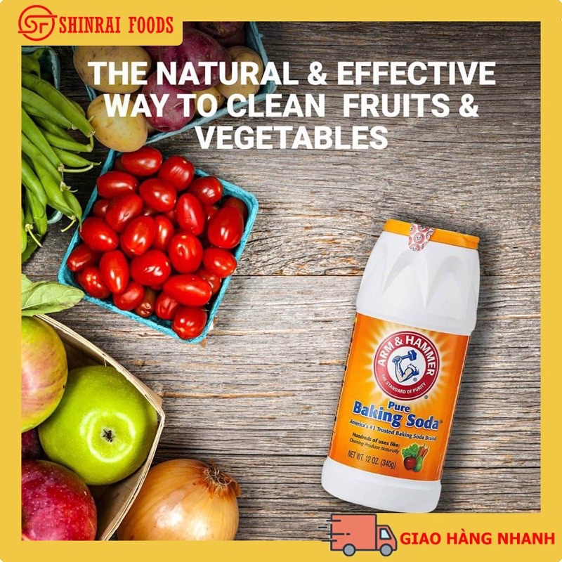 Bột rửa rau củ quả Baking Soda Mỹ 340g