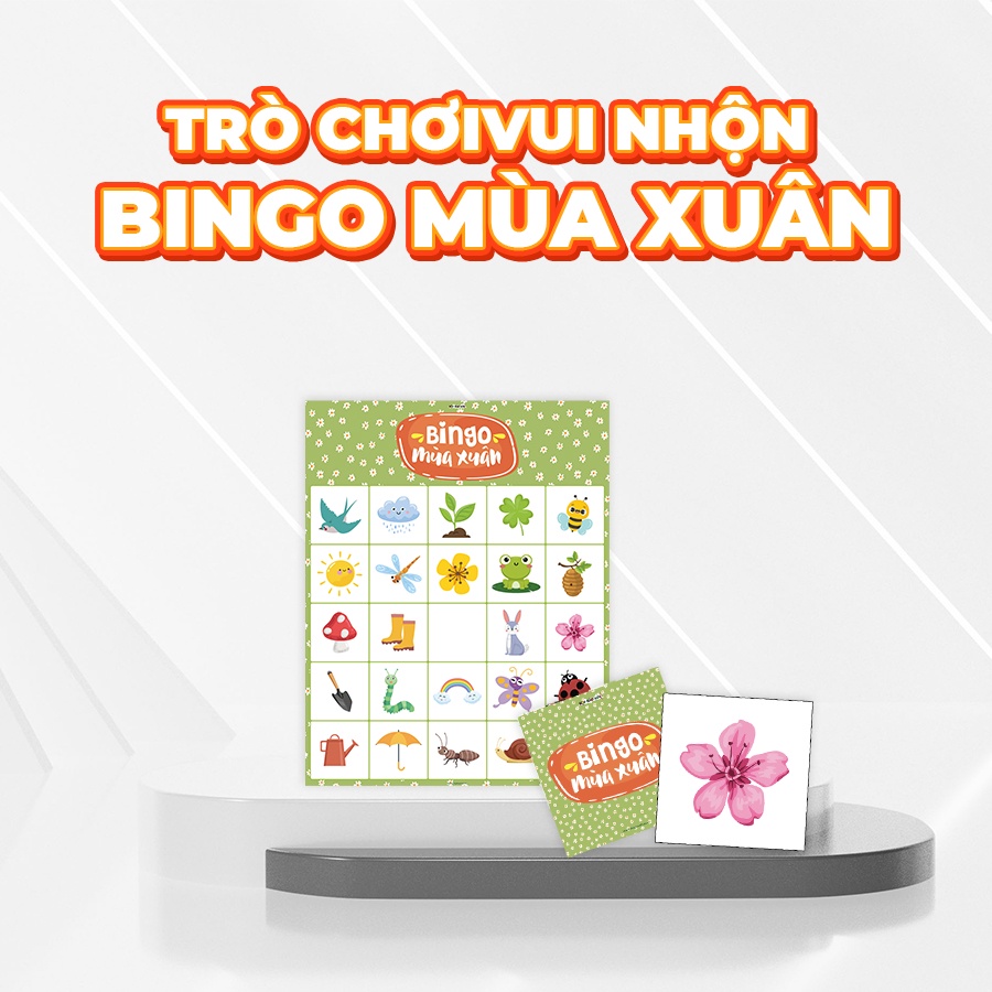 Đồ chơi trẻ em Hộp Háo Hức RÈN LUYỆN EQ 3-6 Tuổi: Trò chơi BINGO Mùa Xuân và 4 Sách cho bé giúp rèn kỹ năng đầu đời