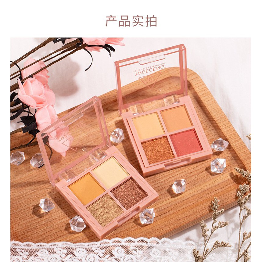 Phấn Mắt 4 Ô K'PEINE TC TREECENG Kèm Nhũ Thiết Kế Nhỏ Gọn Auth Nội Địa | BigBuy360 - bigbuy360.vn