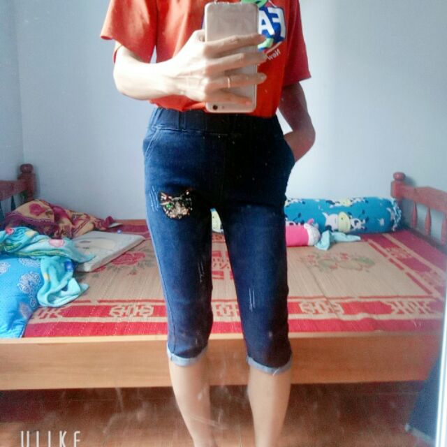 Quần jean lửng lưng thun (40kg-58kg)