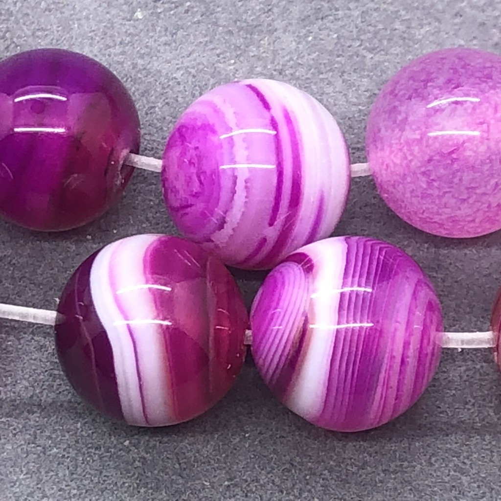 Chuỗi hạt mã não tự nhiên dùng làm trang sức độc đáo xinh xắn 4-12mm