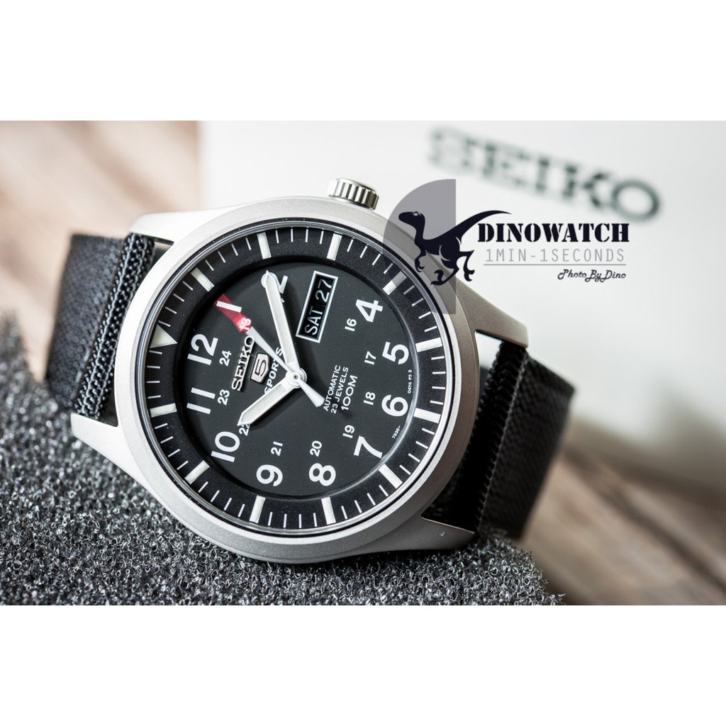 Đồng Hồ Nam Seiko 5 Sport SNZG15J1 , Dây Nato Màu Đen , Size 42mm