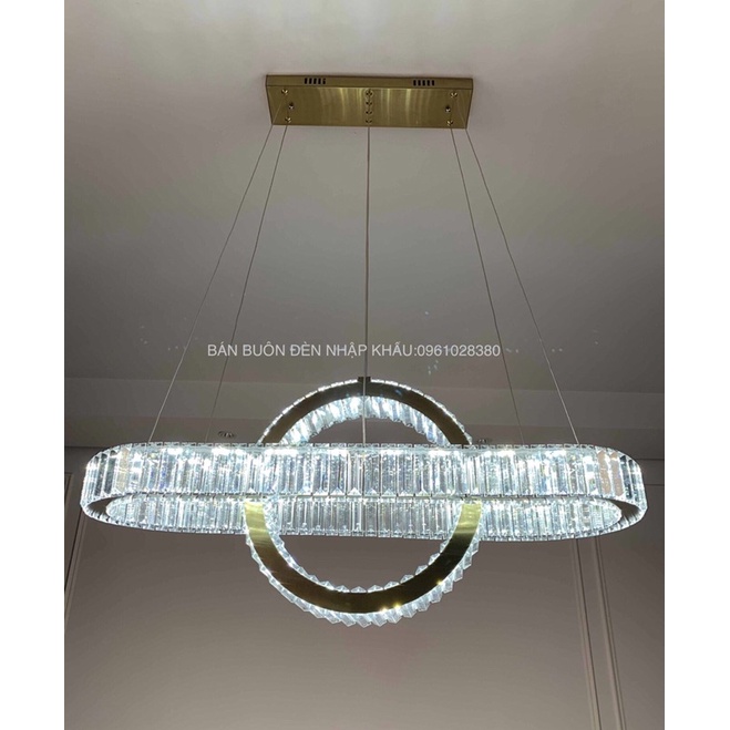 Đèn Thả Pha Lê 2 VÒNG HÌNH TRÒN HÌNH CẦU trang trí nội thất