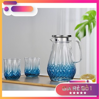 Bình Đựng Nước Đẹp Thủy Tinh Chất Lượng Cao Kiểu Dáng Sang Trọng  LSH424 Dung Tích 1.5 Lít.