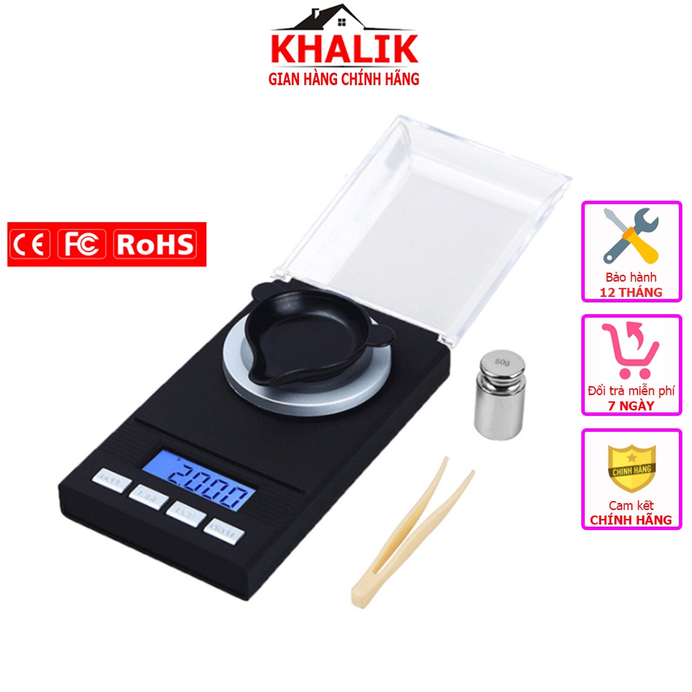 Cân tiểu ly điện tử mini trang sức KHALIK CX-128 độ chính xác cực cao 0.001g - Đạt chứng chỉ chất lượng