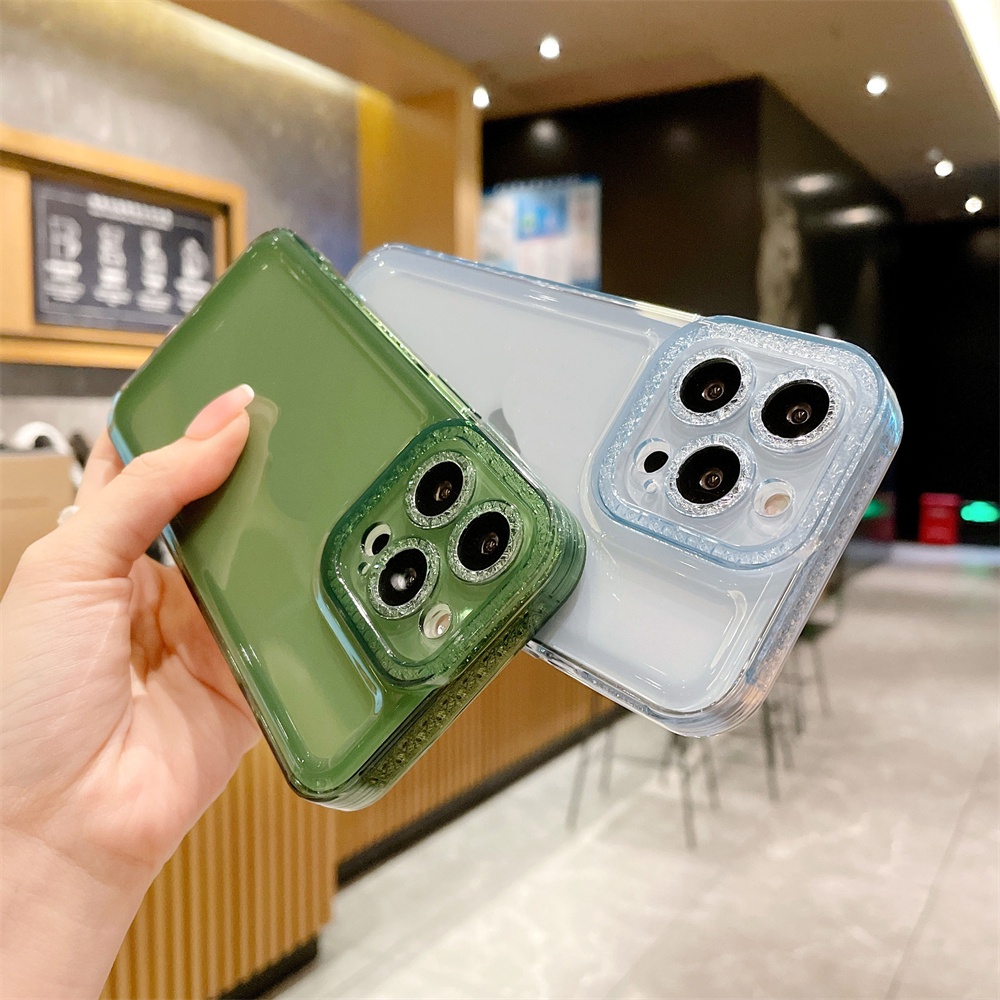 Ốp Điện Thoại TPU Mềm Trong Suốt Viền Vuông Chống Sốc Cho iPhone 13 12 11 Pro Max XS Max XR X