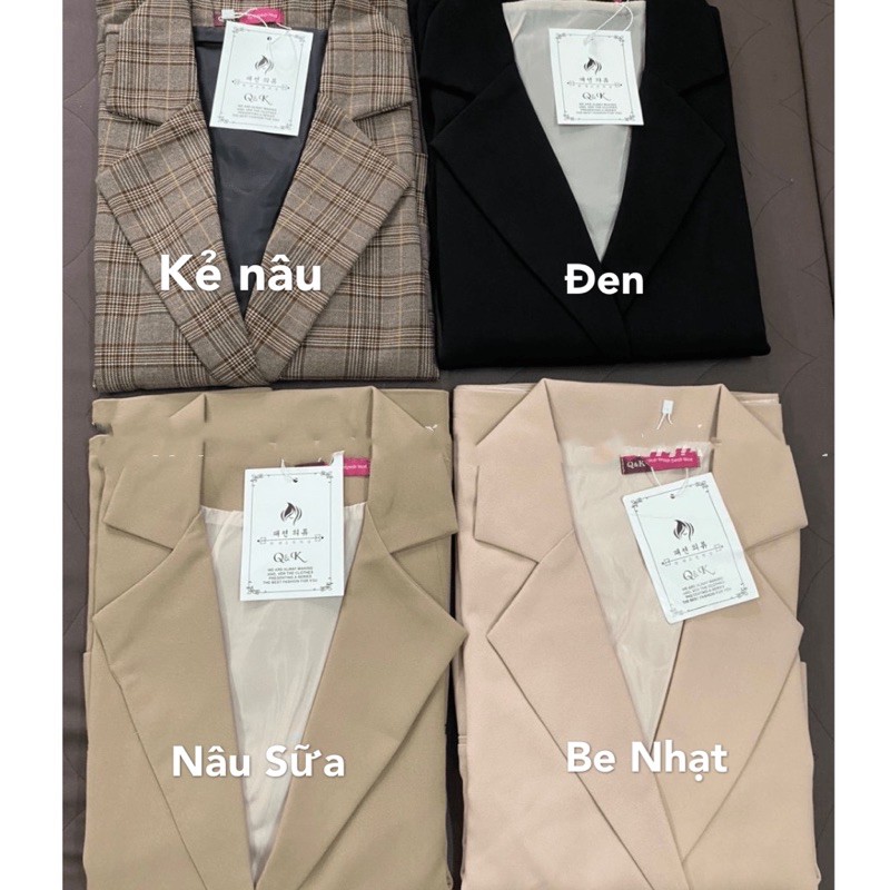 Áo Blazer 2 lớp 4 khuy hàng đẹp ( hình thật/ sẵn)