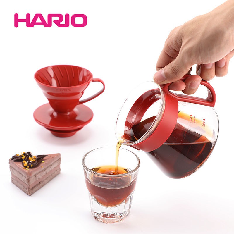 ﹍▫✱Máy pha cà phê cầm tay HARIO Nhật Bản V60 bộ lọc cổ điển cốc dùng chung bình kết hợp giấy