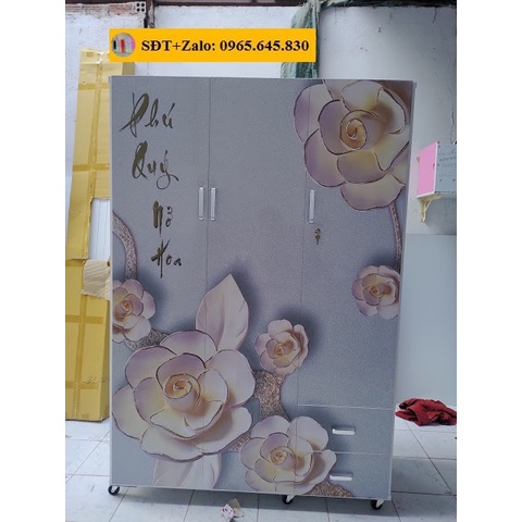 Tủ Nhựa Đài Loan 3 Cánh In 3D 336